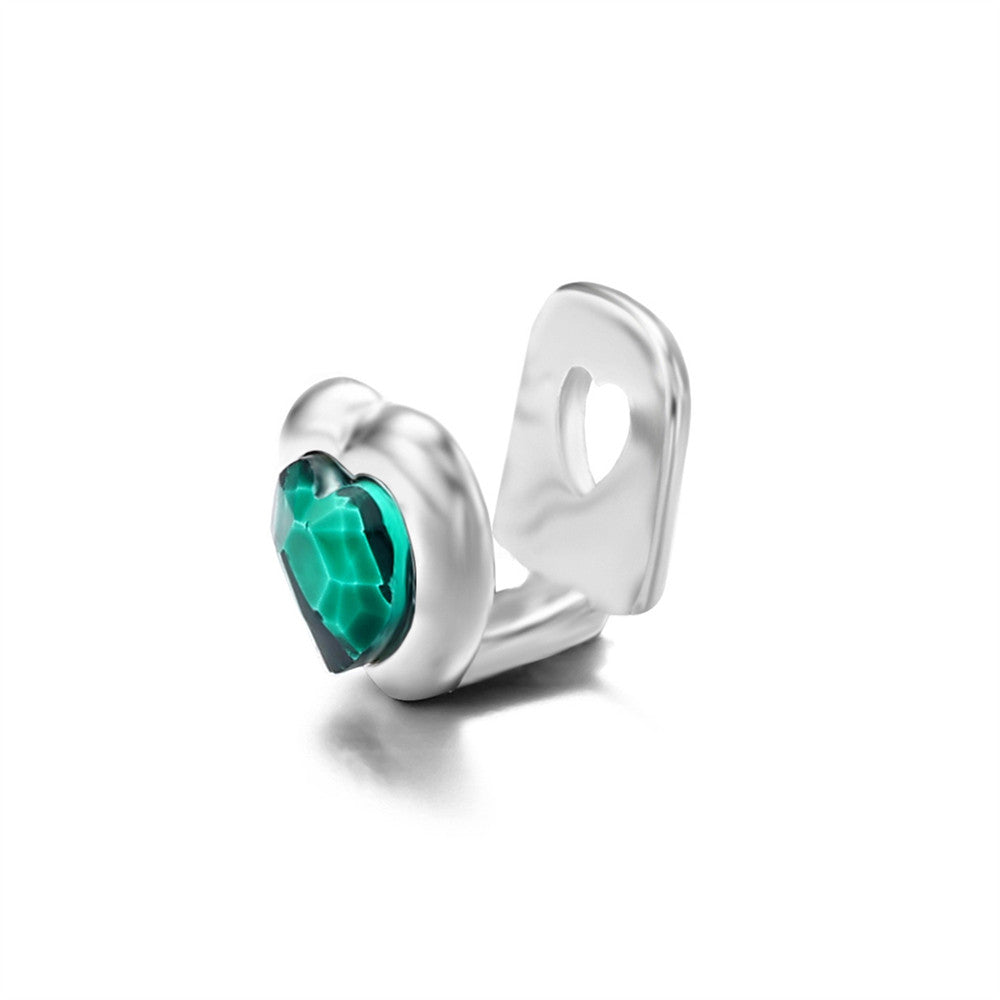 Crystal Heart | Street Wear Iced Single Tooth Heart-Shaped Blinged Out Grillz