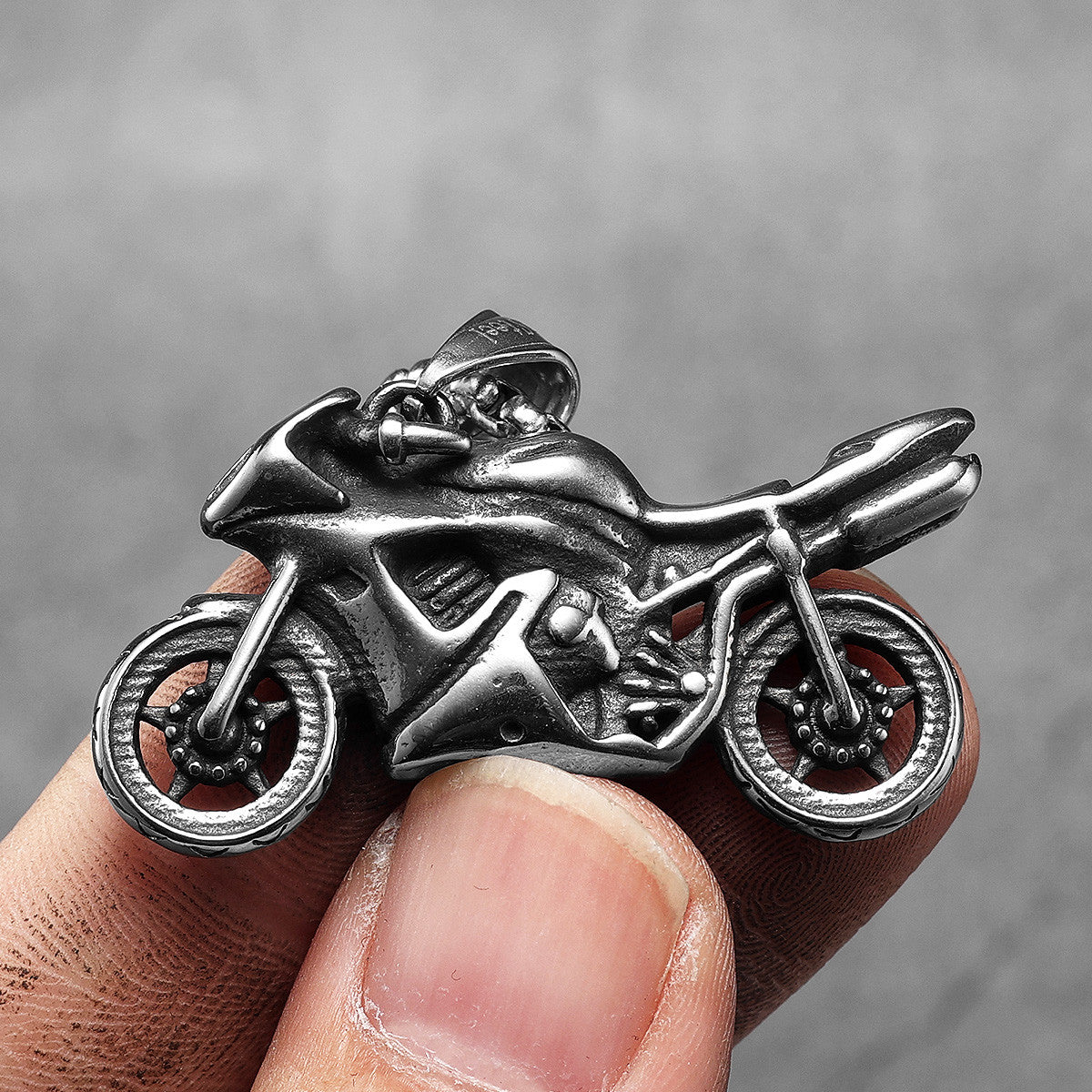 Racing Motorcycle Rider | 316L No Fade Stainless Steel Biker Boy Hip Hop Pendants