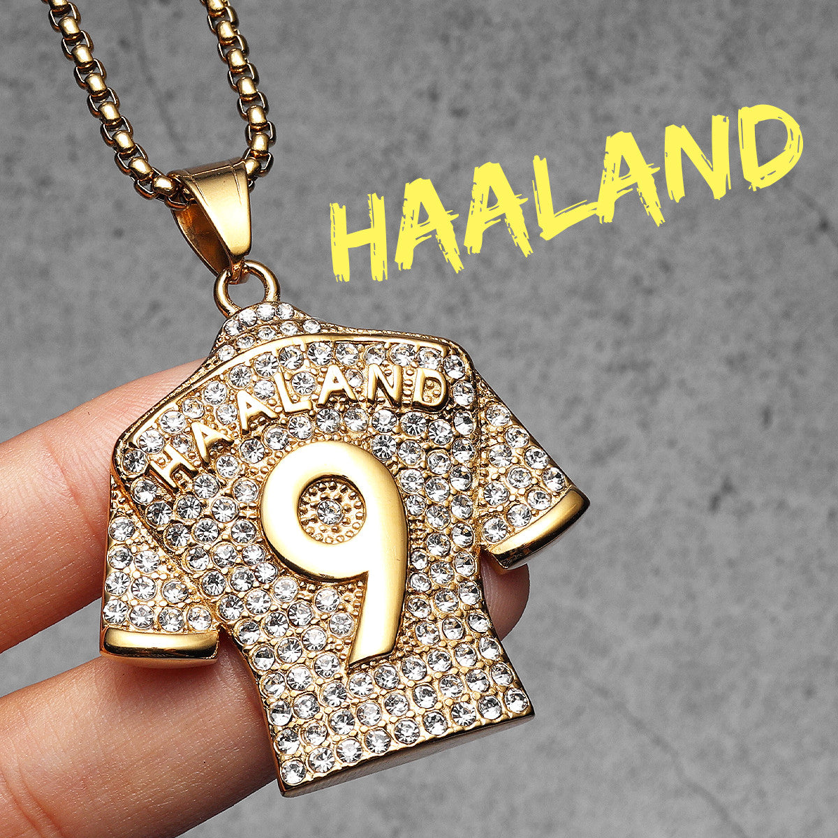 The Greats | Stainless Steel Football Jersey Messi Cristiano Ronaldo Neymar Mbappé Harland Pendants