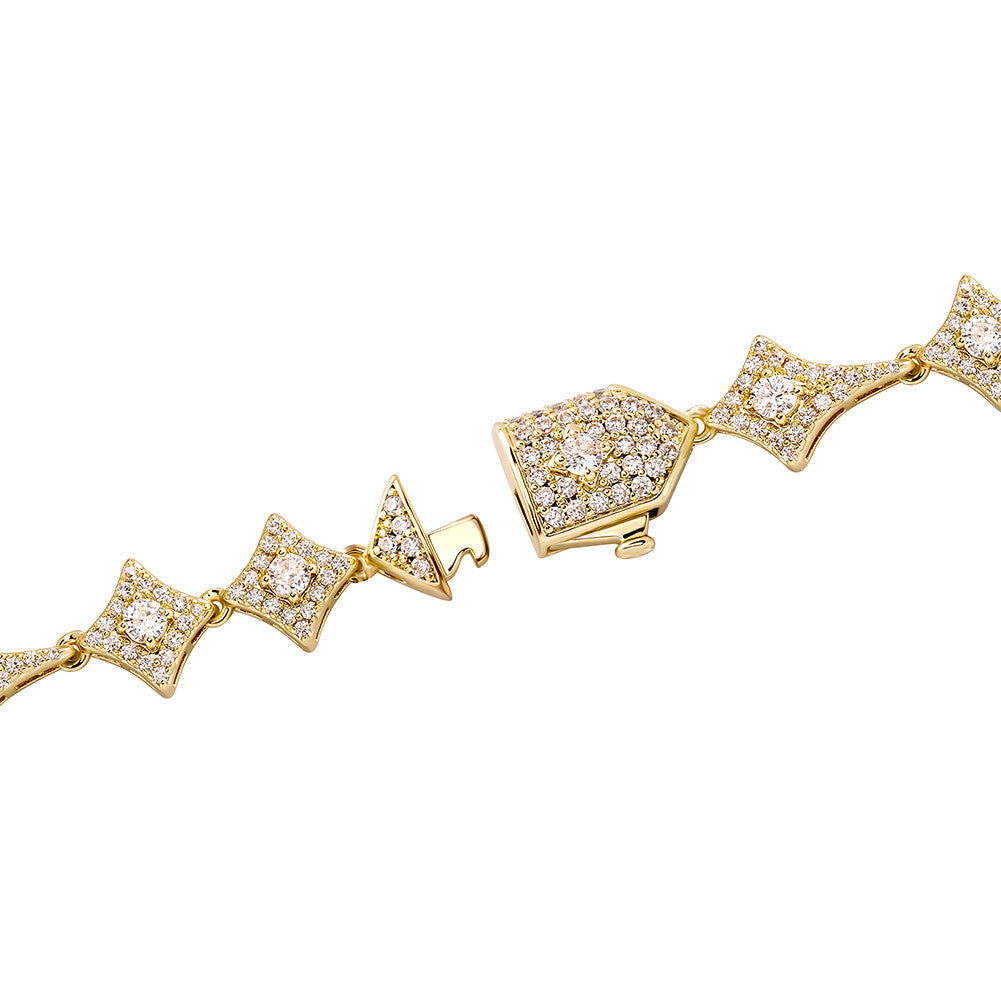 Star Dust | VVS Diamond CZ 10mm Iced Blinged Out Link Chain Necklace