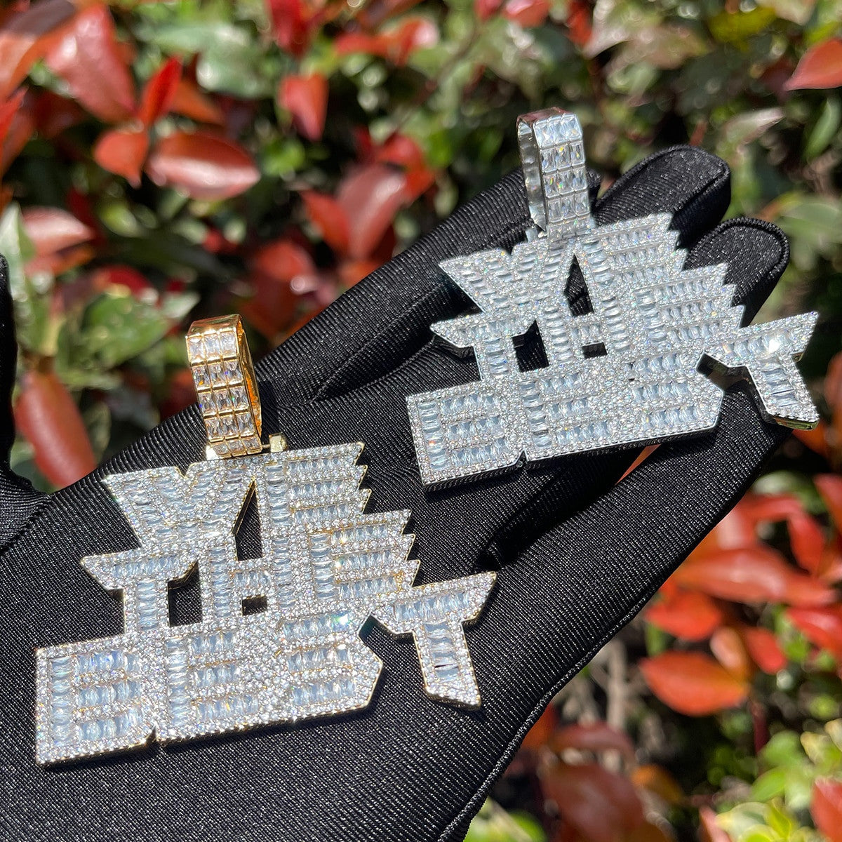 We The Best | All Baguette VVS Diamond CZ Flooded Ice Hip Hop Pendant