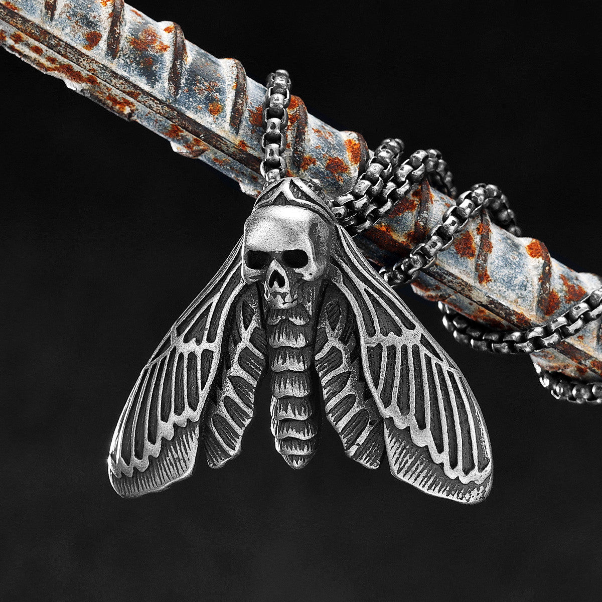 Skull Butterfly | 316L No Fade Solid Stainless Steel Designer Street Wear Pendant
