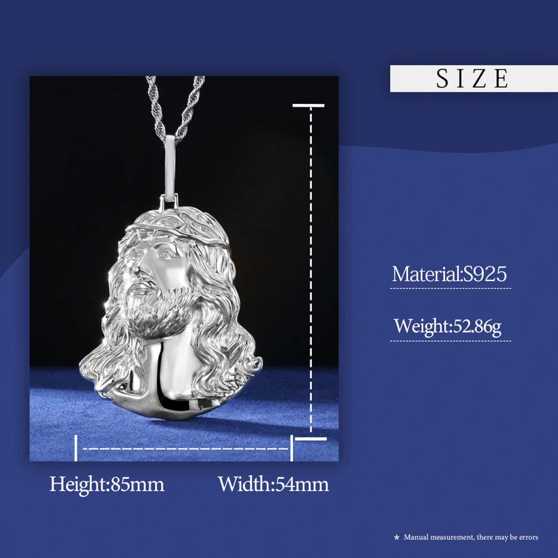 Rock Star Jesus | 18k Gold Over Solid Sterling Silver Christ Jesus Hip Hop Pendant Chain