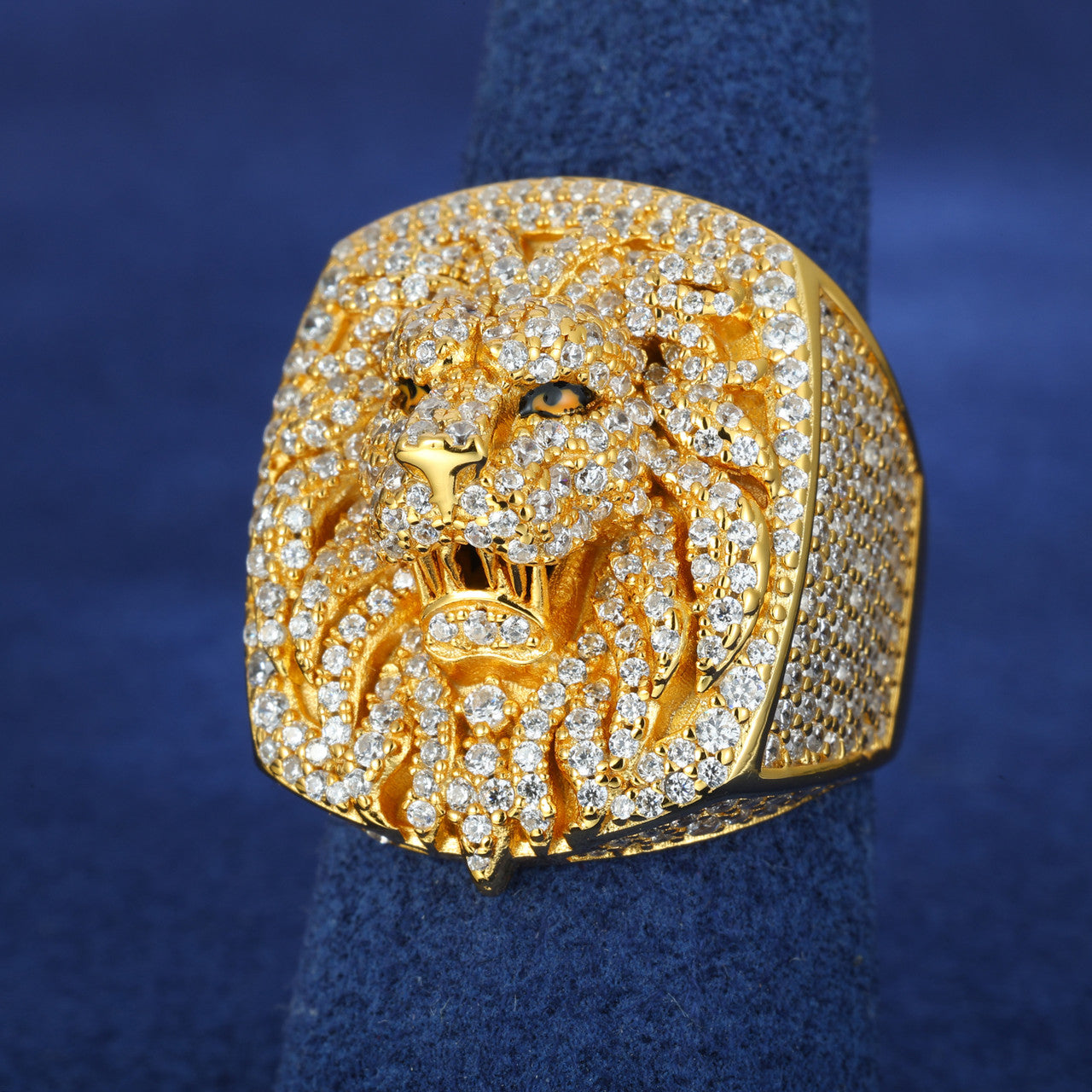 The Bold Lion | Moissanite VVS Diamond Lion Head Solid 925 Silver Hip Hop Rings