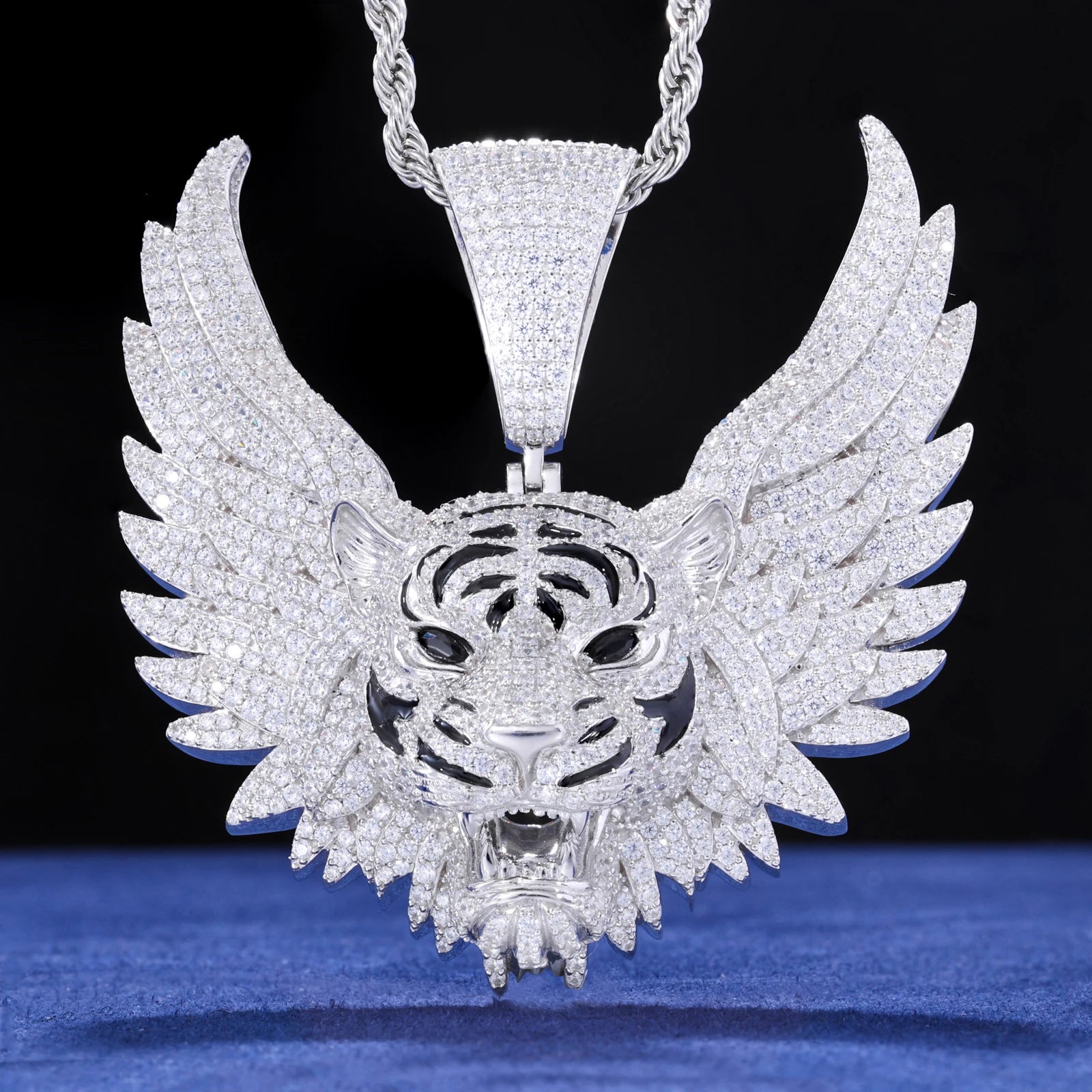Show Your Stripes | Moissanite Diamond Iced Blinged Out Tiger Winged Hip Hop Pendant