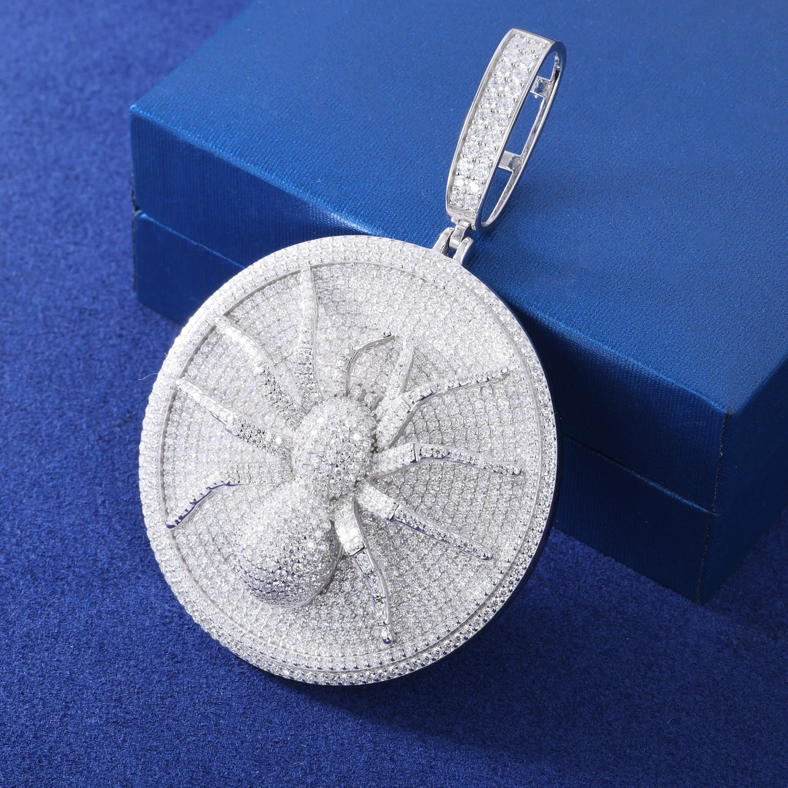Spida | 925 Sterling Silver Luxury Moissanite Diamond Spider Hip Hop Pendant