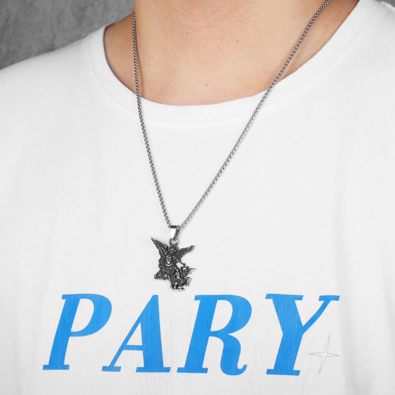 Saint Michael | Satan Under My Feet Solid Stainless Steel Religious Pendant