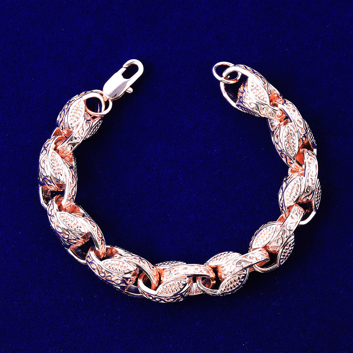 LuxeTulip | Mens 12mm 3D Tulip Link Rebirth Retro Design Hip Hop Bracelet