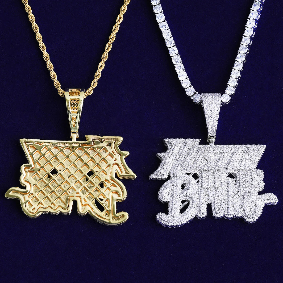 Hustle Or Be Broke | Iced Blinged Out Luxury VVS Diamond CZ Hip Hop Pendant