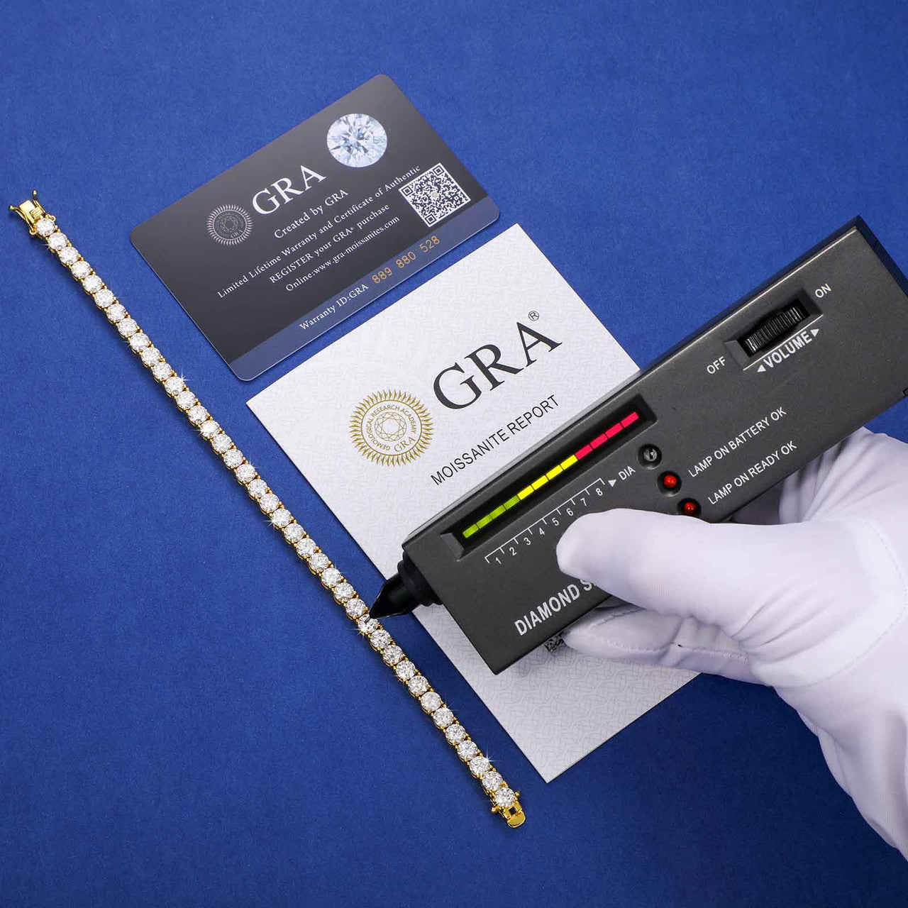 Solid 925 Silver 3MM D Color VVS1 Moissanite Diamond Iced Blinged Out Tennis Bracelet