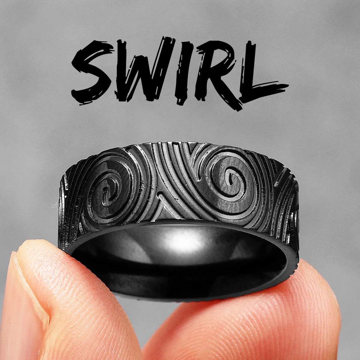Swirl | Designer No Fade Stainless Steel Unique Personality Street Wear Rings
