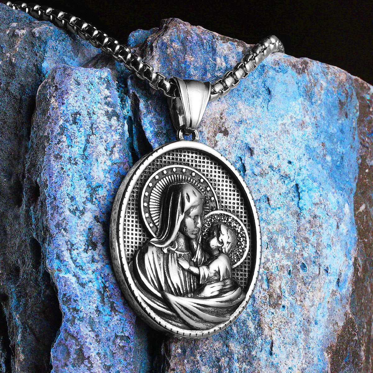 Virgin Mary Collection | 316L No Fade Stainless Steel Jesus Holy Child Pendant Series