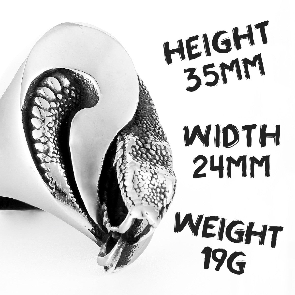 Viper | 316L Solid Stainless Steel Men's Unique Mysterious Personality Street Wear Rings