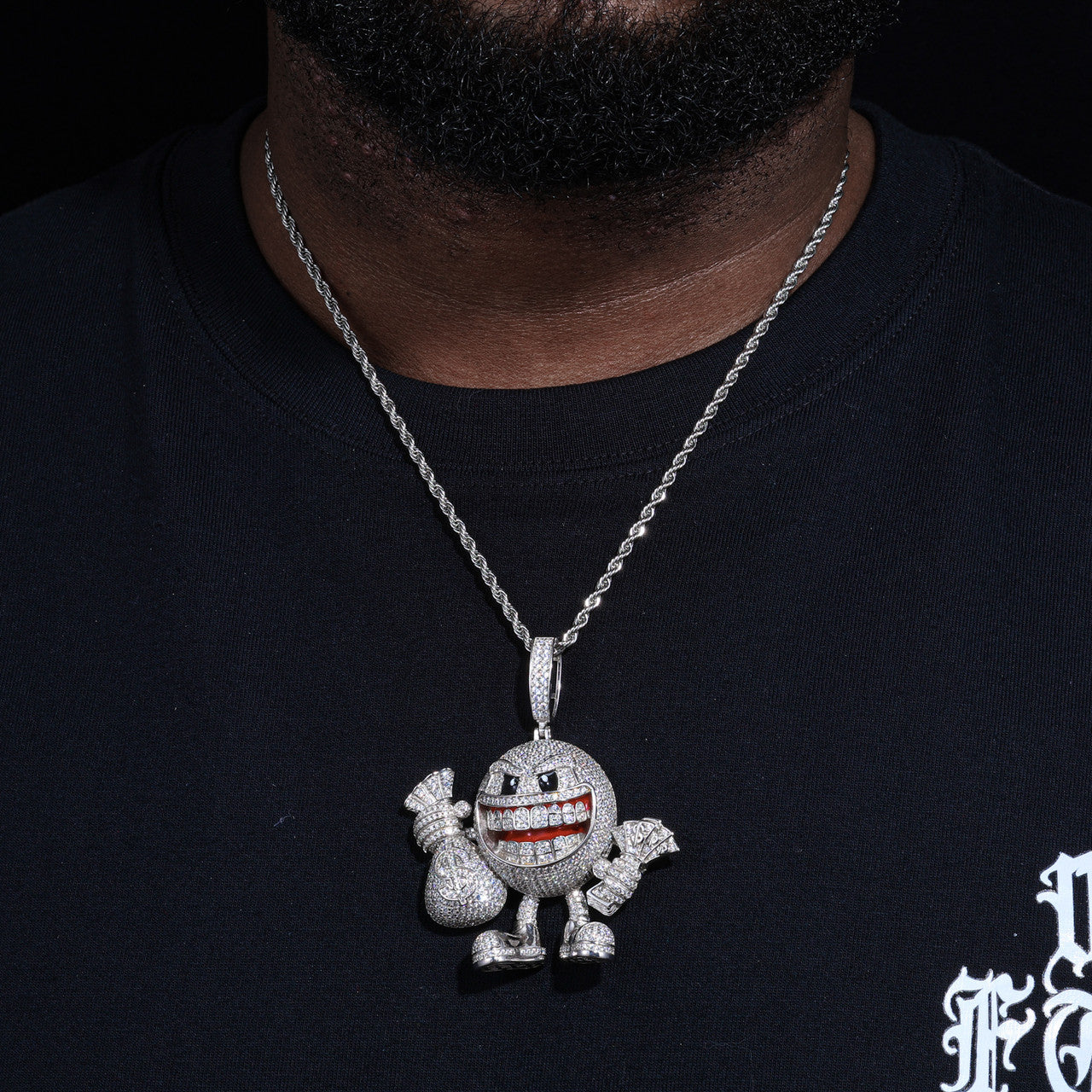 Crazy Bout My Paper | Moissanite Diamond Money Bag Iced Blinged Out Pendant