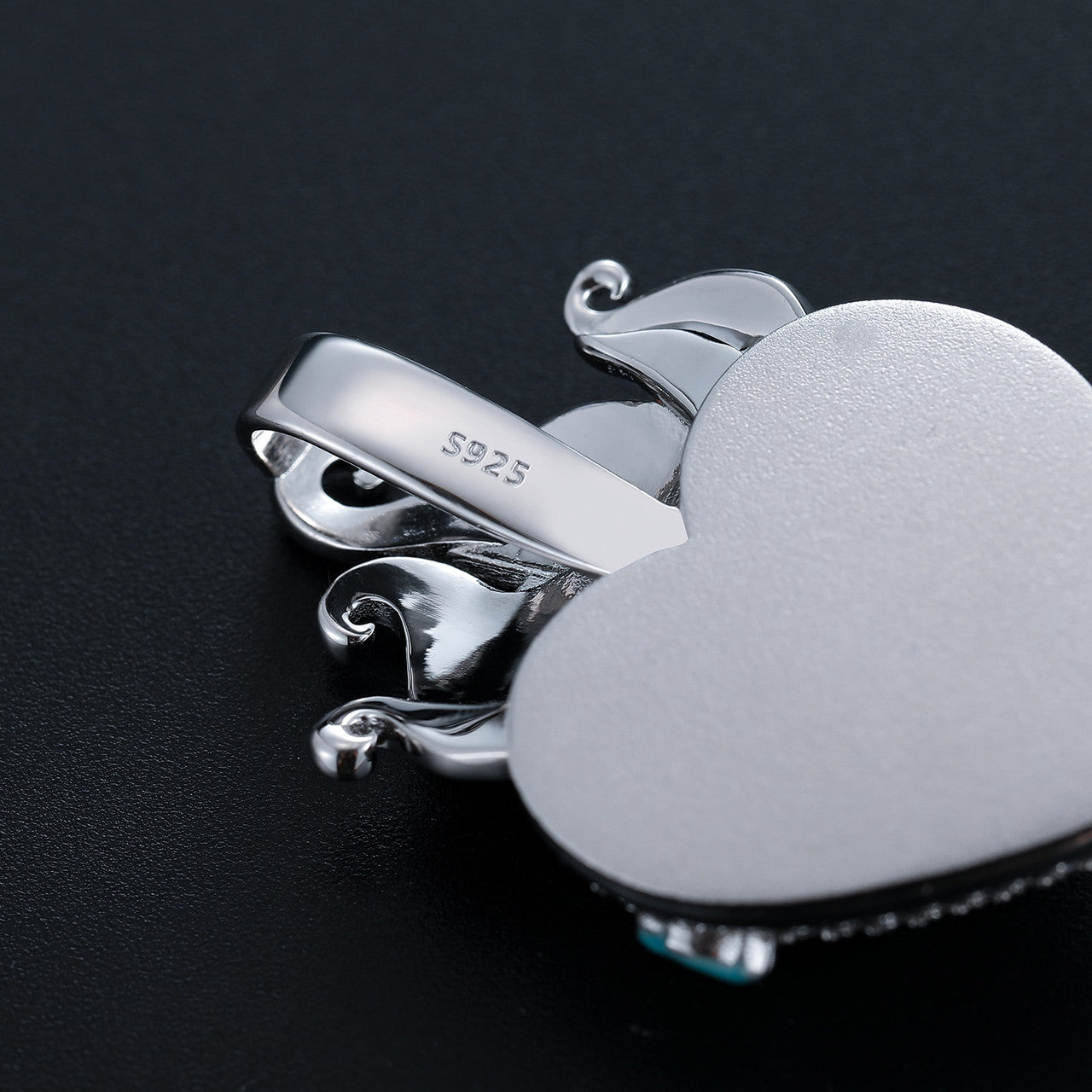 Heart Of Fire | Moissanite Diamond Cross Flame Glow In The Dark Silver Pendant