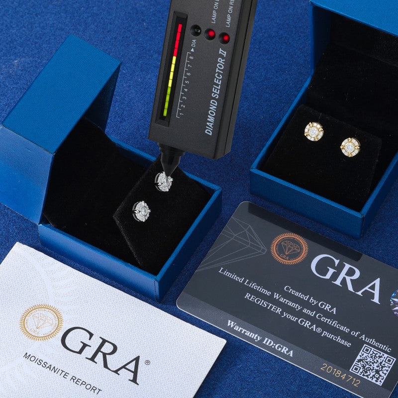 Moissanite Dragon Claw | Iced Blinged Out Stud 925 Sterling Silver Diamond Earrings