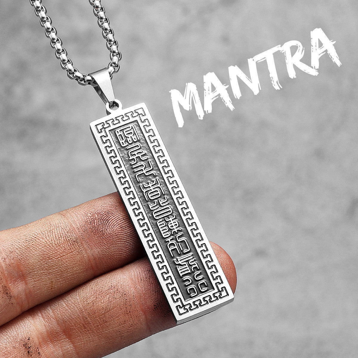 Taoism | 316L No Fade Stainless Steel Nine-character Mantra Pendant