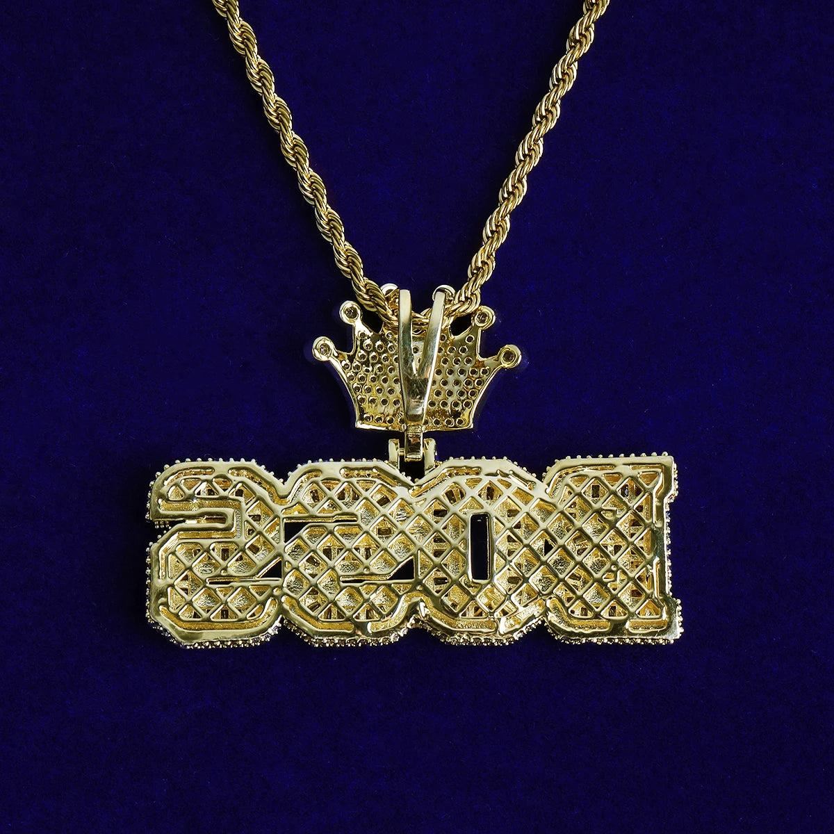Crowned Boss | VVS Diamond CZ Iced Blinged Out "Boss" Two Tone Hip Hop Pendant