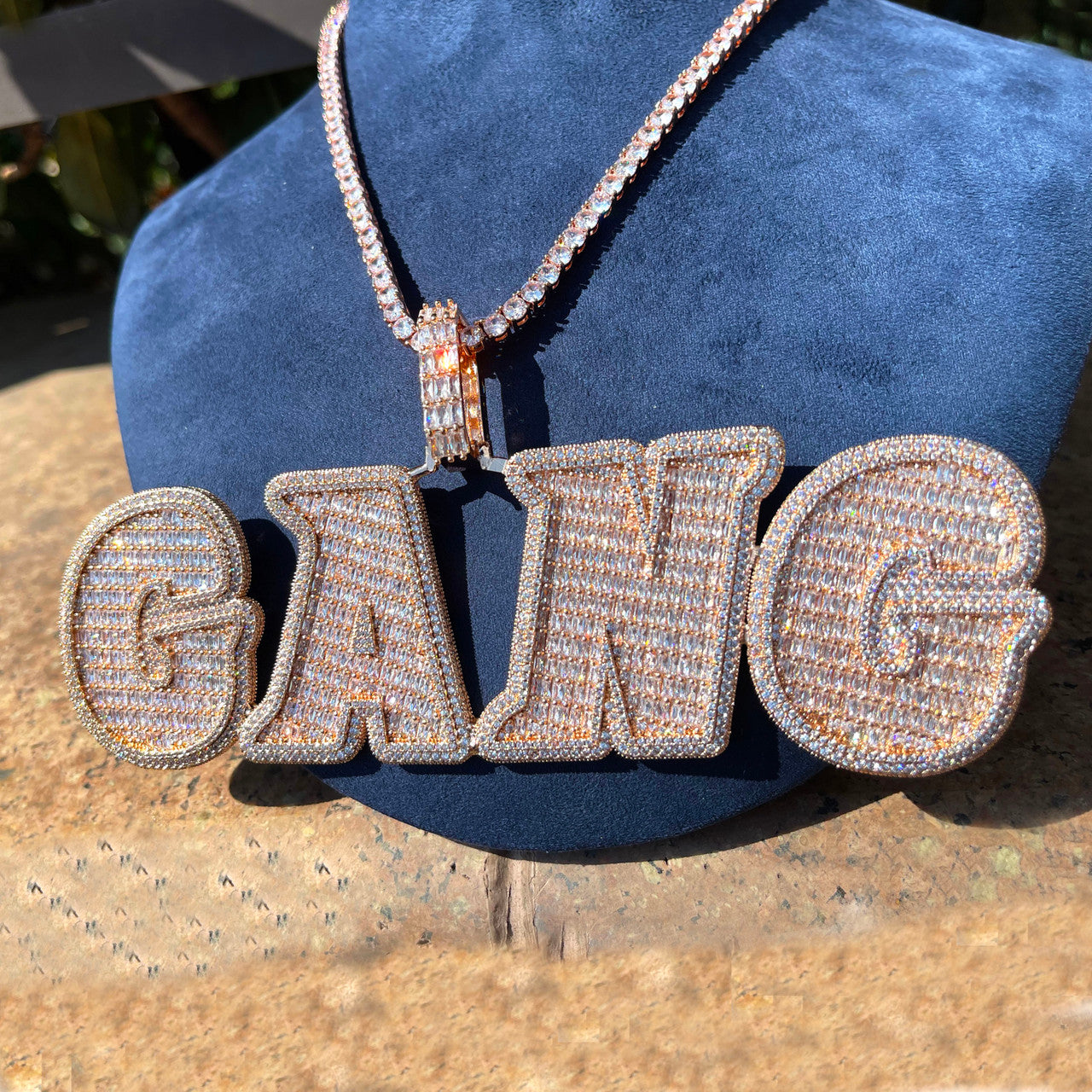 Street Tag | Four Prong Iced Baguette Custom Made Nameplate Hip Hop Pendant
