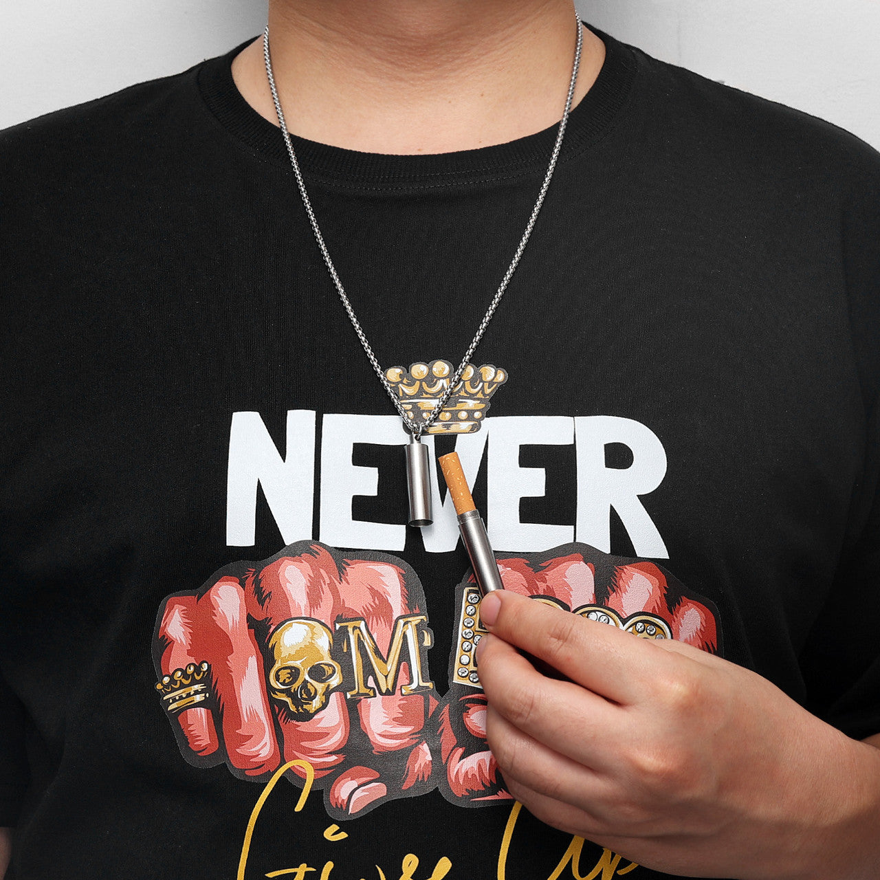 The Last Cigarette | 316L No Fade Stainless Steel Hip Hop Cigarette Case Pendant