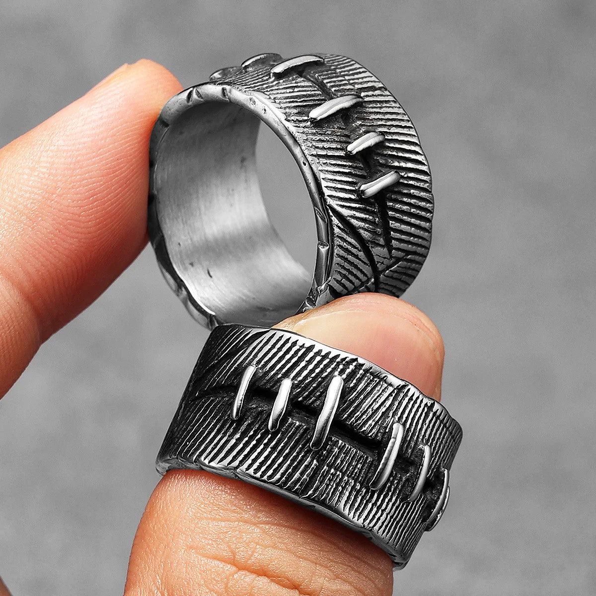 Snitches Get Stitches | 316L No Fade Stainless Steel Retro Style Hip Hop Rings