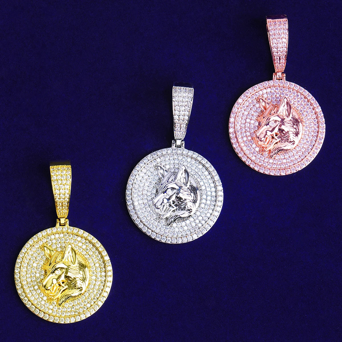 Alpha Wolf | 5AA+ Iced Blinged Out VVS Diamond CZ Hip Hop Pendant