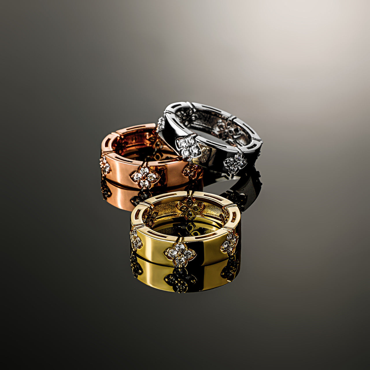 Clover Pave | 6MM Iced Blinged Out Four Leaf Flower VVS Diamond CZ Ring