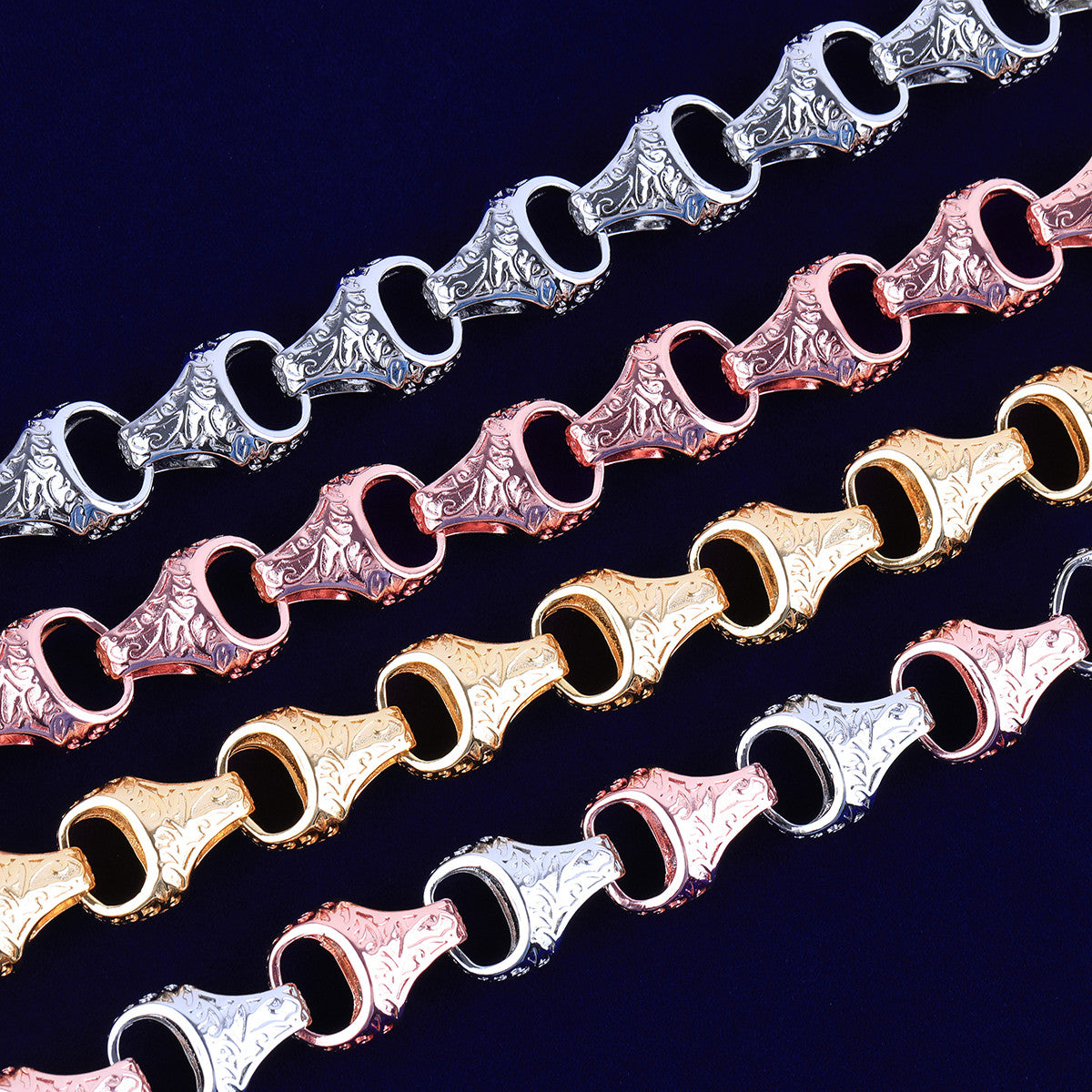 Be Large | Designer Acorn Link 24k 925 Silver Rose Gold Hip Hop Chain Necklace