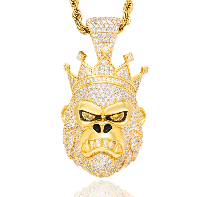 Real in The Field | King Kong Moissanite Diamond Solid Sterling Silver Hip hop Pendant
