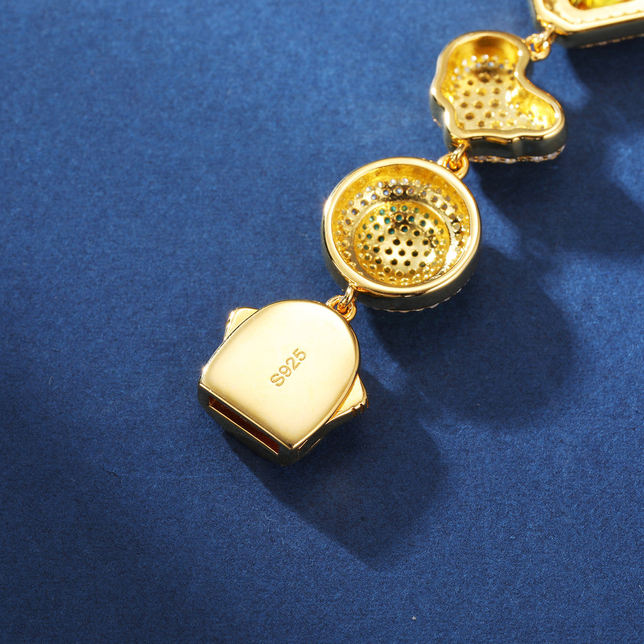 The World | 925 Silver Map Continents Gemstone Moissanite Diamond Iced Blinged Out Bracelets