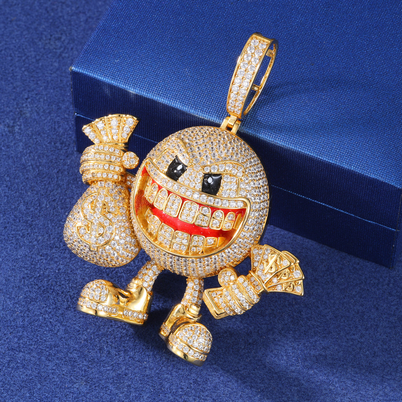 Crazy Bout My Paper | Moissanite Diamond Money Bag Iced Blinged Out Pendant