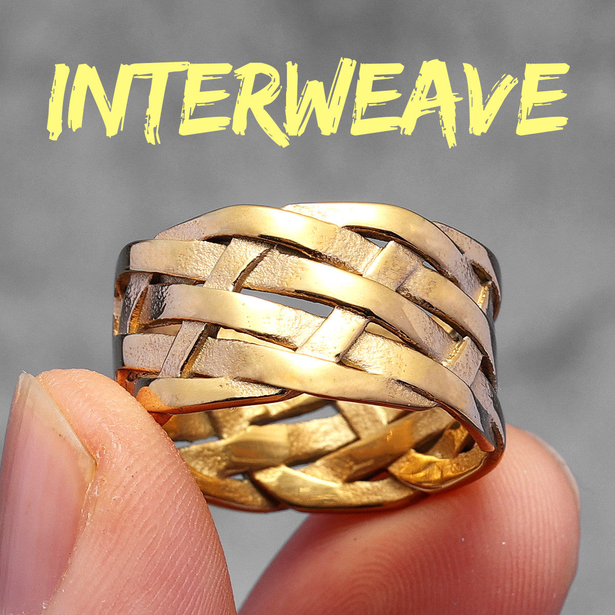 Interwoven Collection | 316L No Fade Stainless Steel Weaving Hollow Luxury Rings