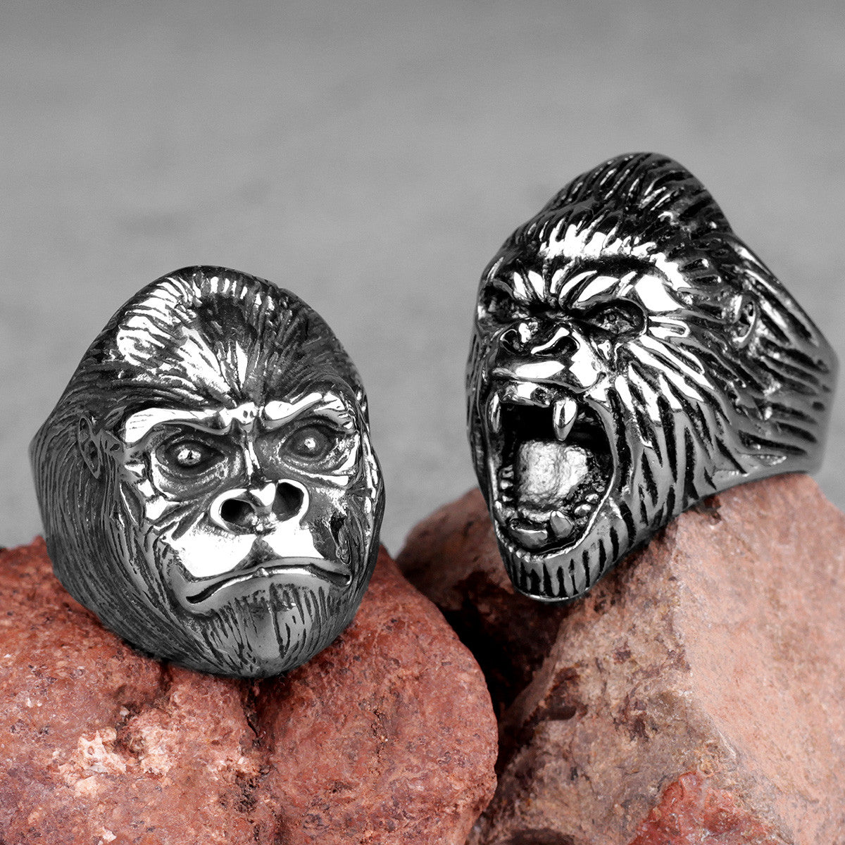 The Gorilla | 316L No Fade Stainless Steel Men Hip Hop Apeshit Streetwear Rings