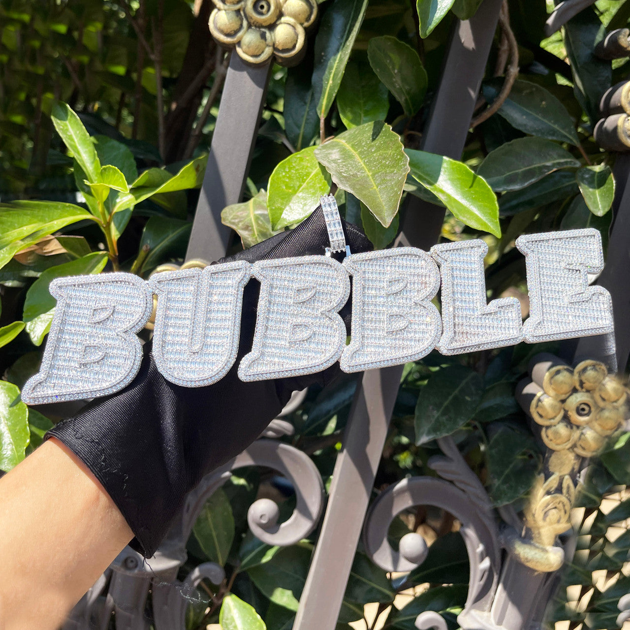 Street Tag | Four Prong Iced Baguette Custom Made Nameplate Hip Hop Pendant