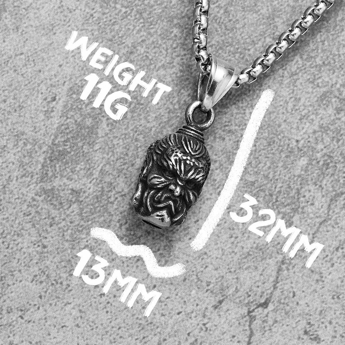 Good VS Evil | Demon Buddha 316L No Fade Stainless Steel Street Style Pendant