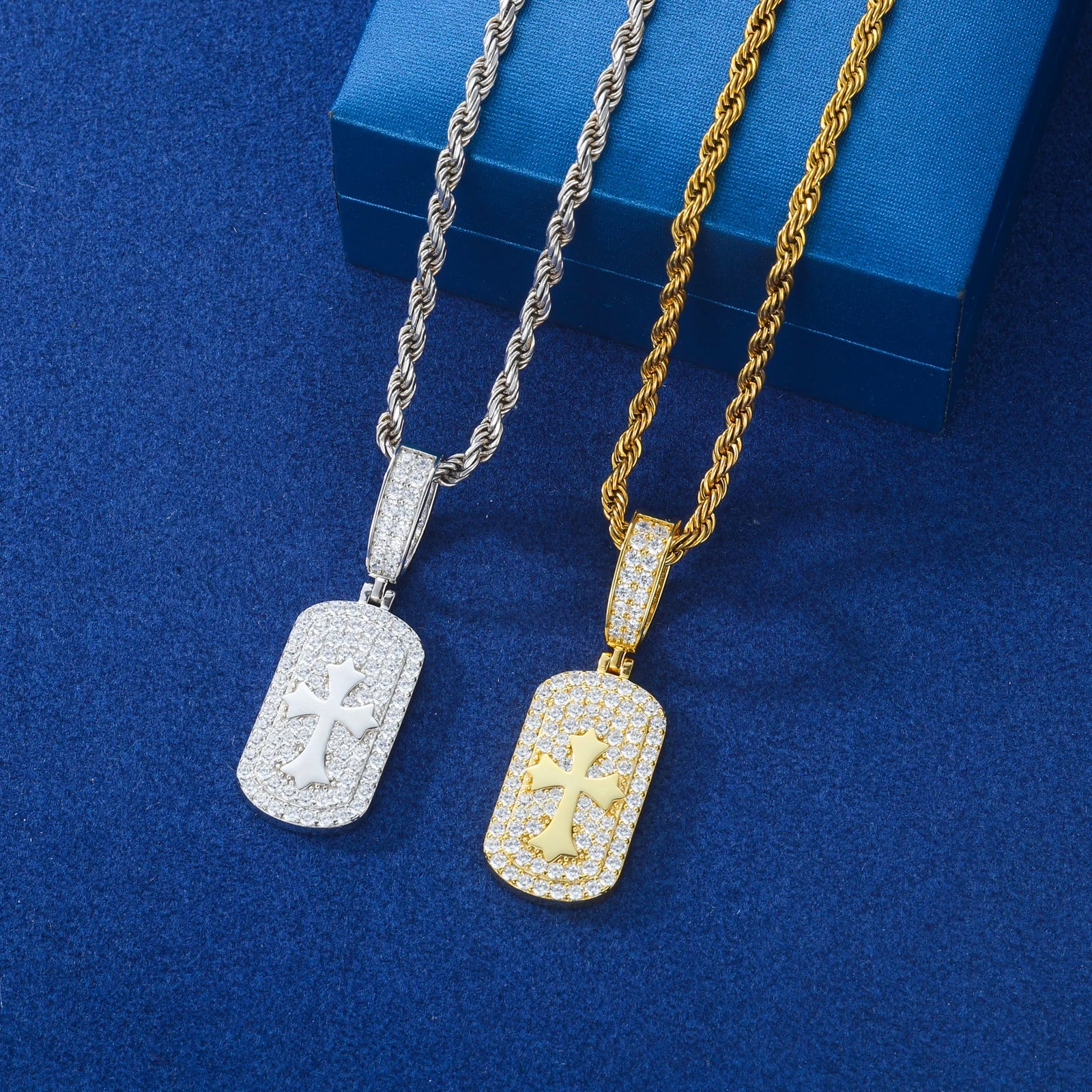Self Certified | Moissanite Diamond Iced Bling 925 Silver Cross Pendant Necklace