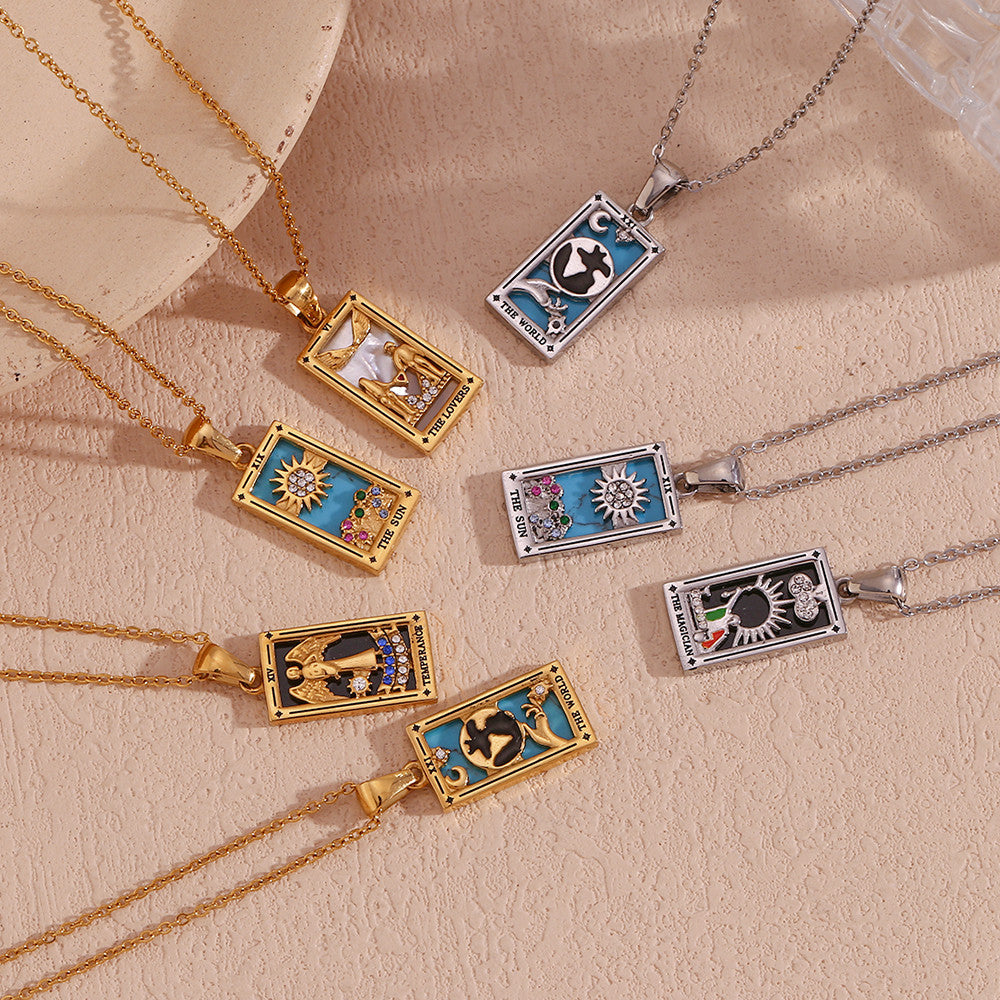 Tarot Queen | Magic Moon 18k Gold over no Fade Stainless Steel Love Forever Necklace