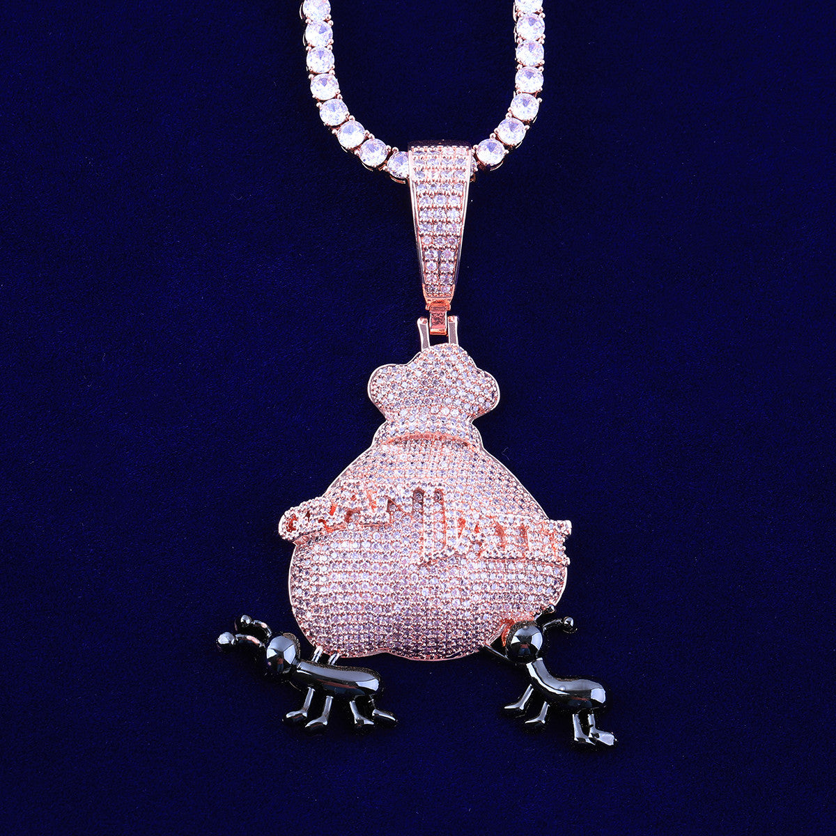 Be Like The Ant | Grand Ant VVS Diamond CZ Money Bag Hip Hop Pendant
