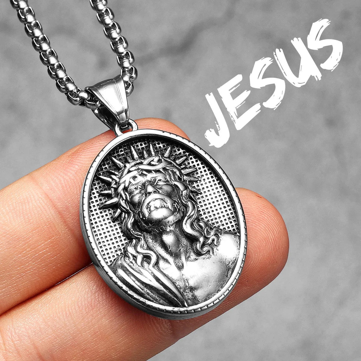 Jesus Heart Collection | 316L No Fade Stainless Steel Men's Spiritual Pendant Chain