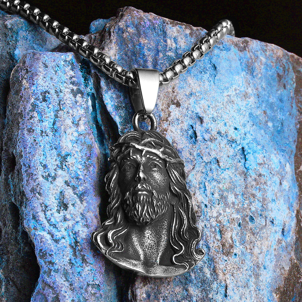 The Power Of Jesus | 316L Stainless Steel Powerful Prince Of Piece Amulet Pendant Chain