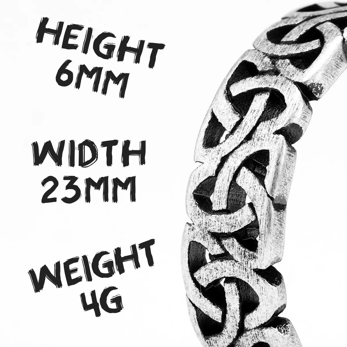 Cycle of Existence | 316L Solid Stainless Steel Hollow Celtic Knot Street Wear Rings