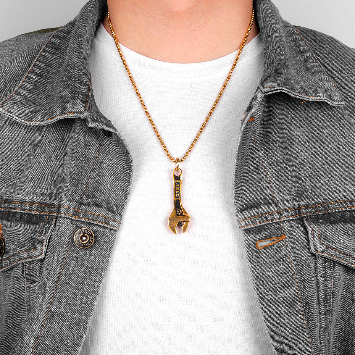 Worker Wrench | Men's Grease Monkey Adjustable Wrench Hip Hop Pendant