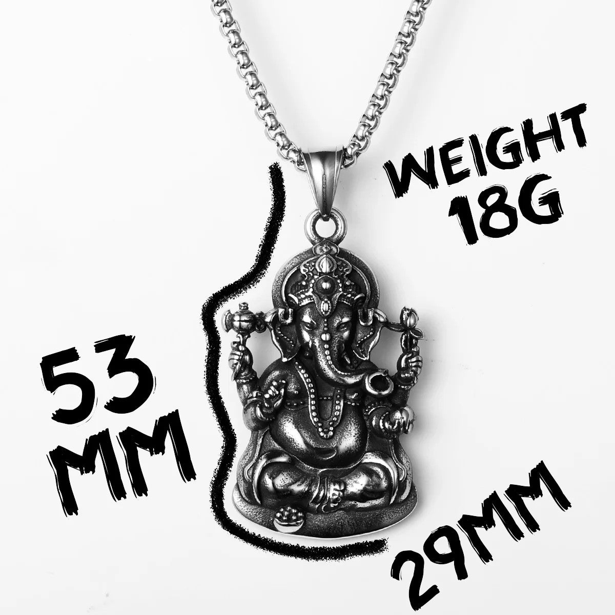 Hinduism Ganesha | 316L No Fade Stainless Steel Powerful Pendant Amulet
