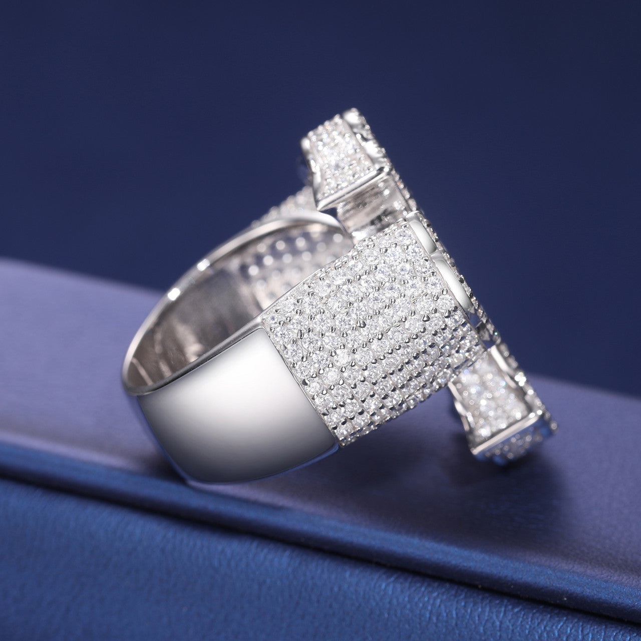 Radiant Faith | 925 Diamond Moissanite Solid Silver Baguette Iced Blinged Out Rings