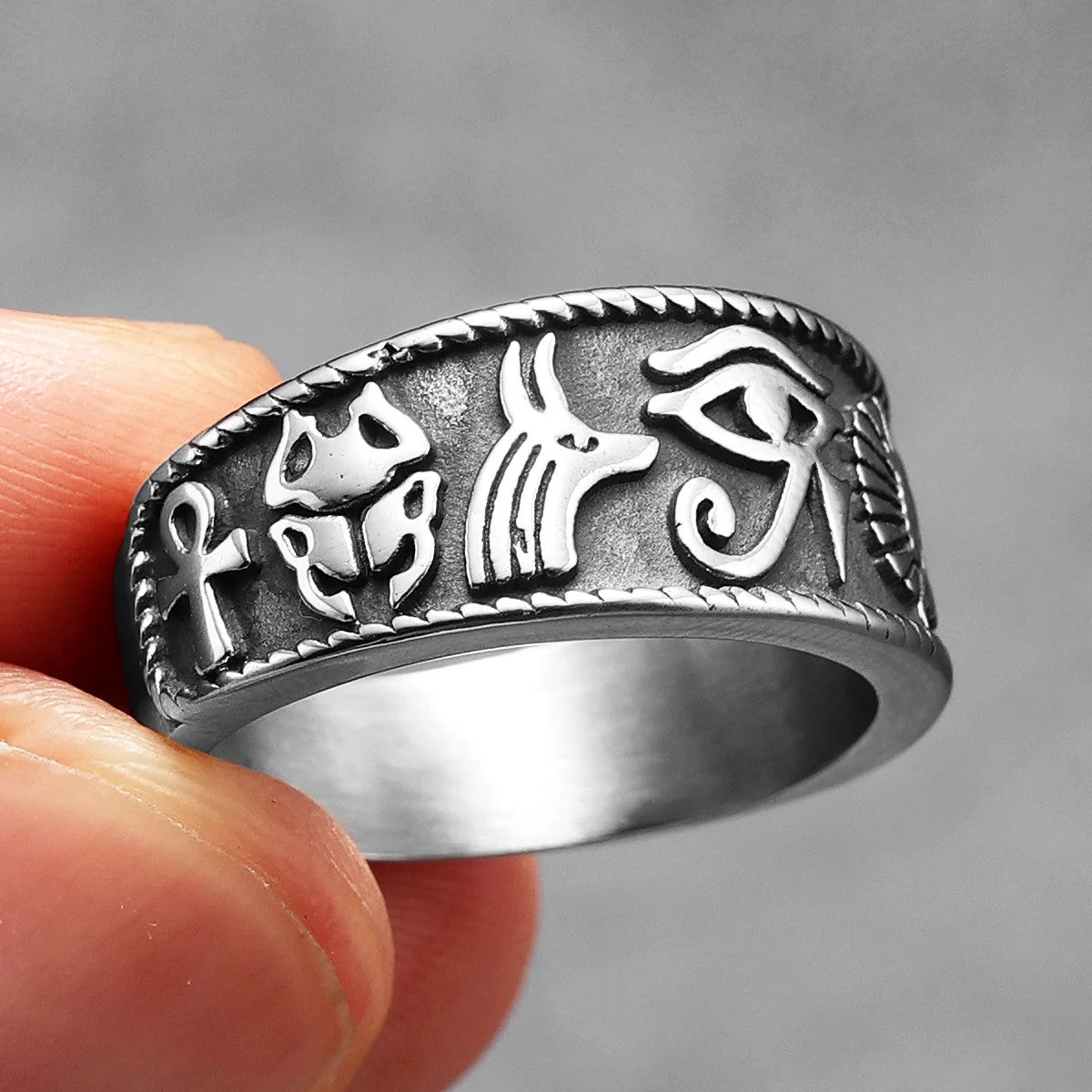 African Heritage | 316L No Fade Stainless Steel Egyptian Culture Street Wear Ring