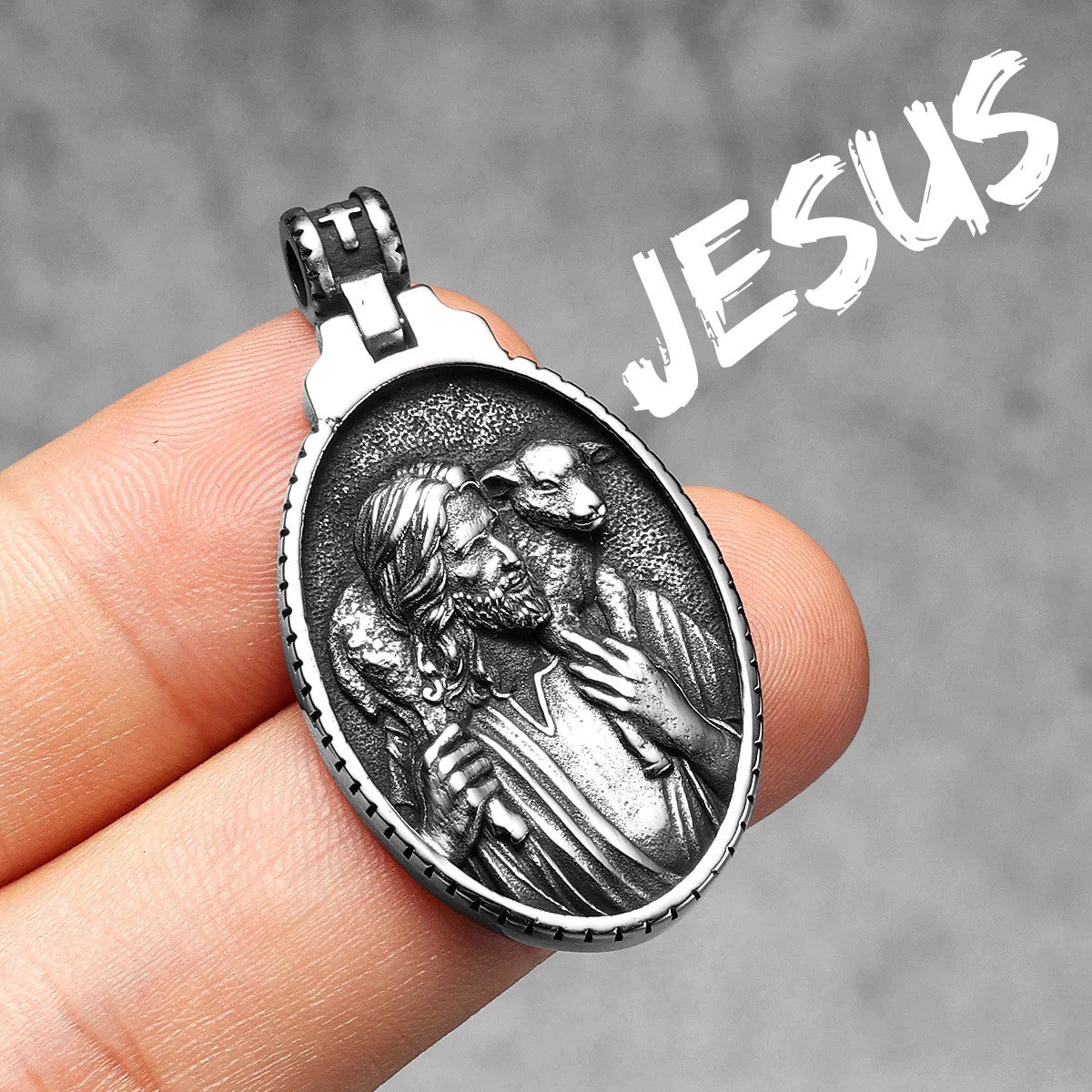 Christian Jesus Collection | 316L No Fade Jesus Heart Cross Amulet Pendants