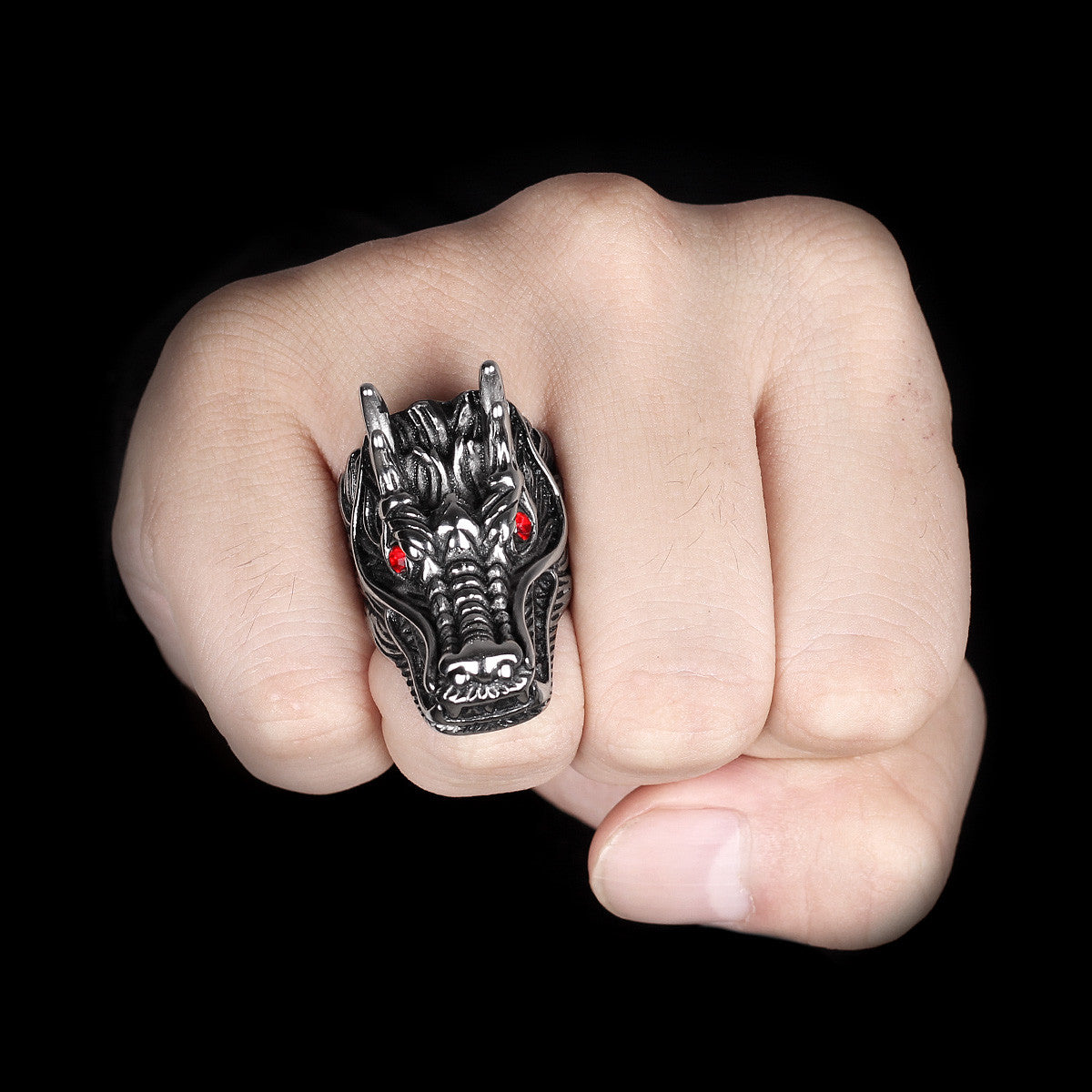 Chinese Dragon | 316L No Fade Stainless Steel Symbolic Cultural Men Rings