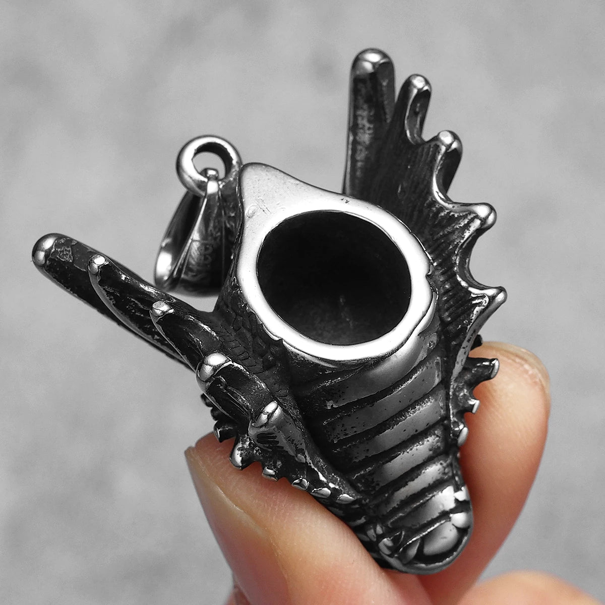 Heat Wave | Solid No Fade Stainless Steel Dragon Head Street Style Pendant