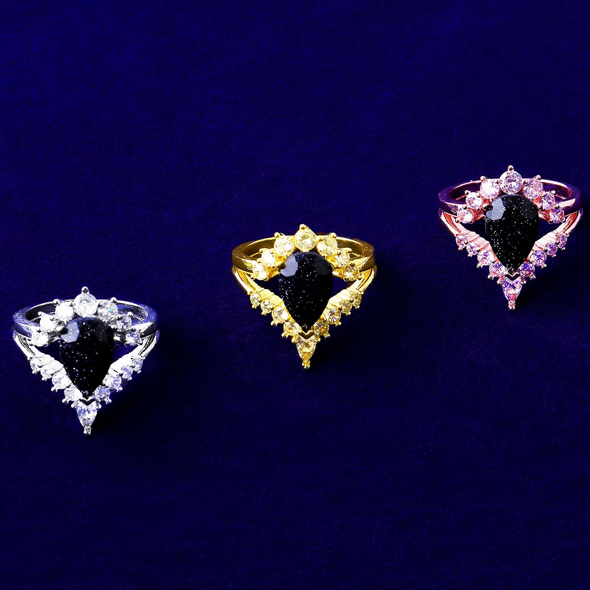 Black Rock Ice | VVS Diamond CZ Prong Set Iced Blinged Out Rings