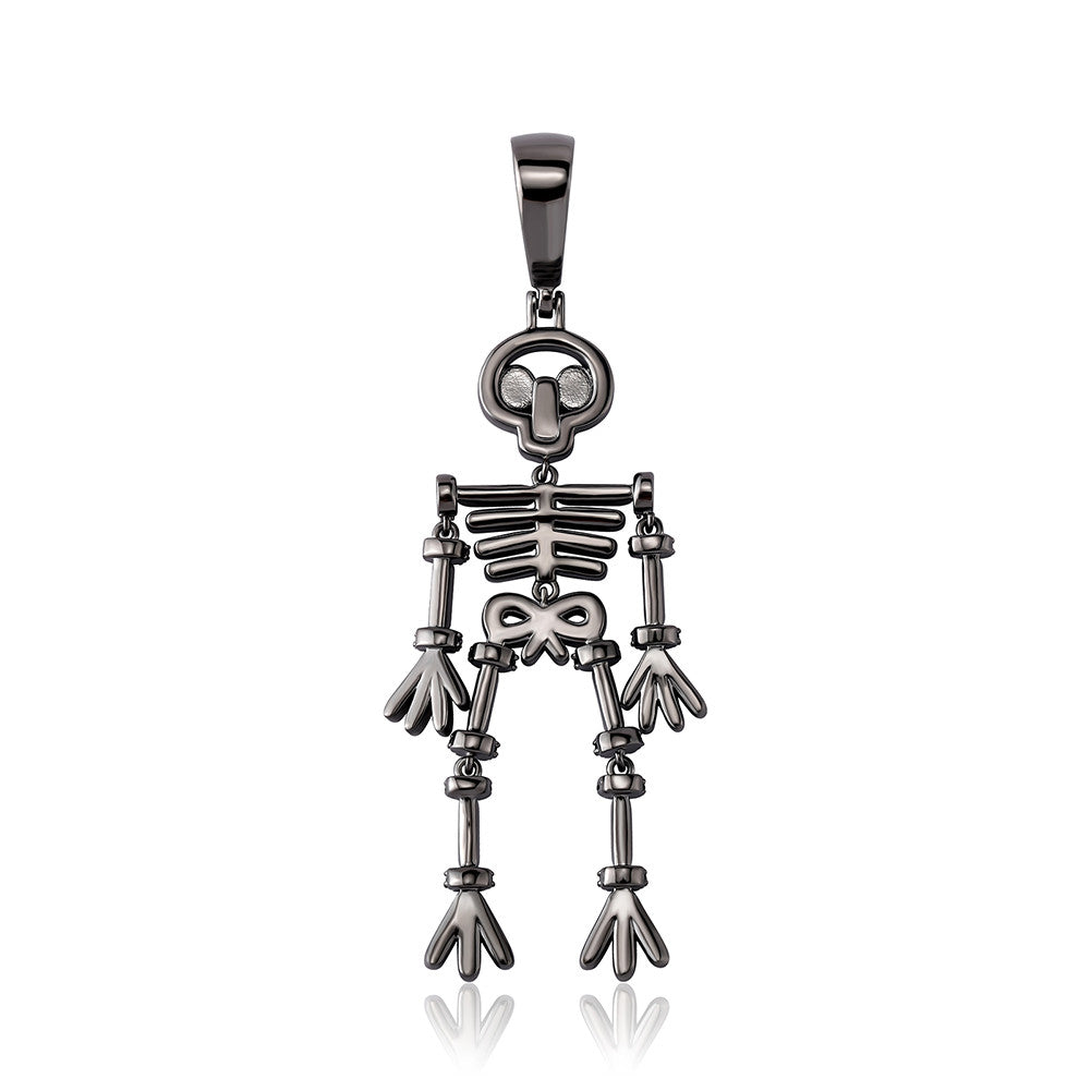 Mexican Azetec Afterlife Hip Hop Skeleton Skull Iced Pendant Chain Necklace